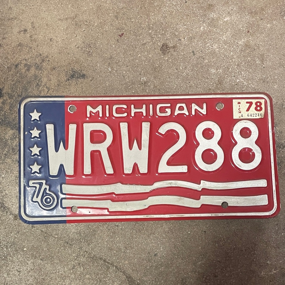Vintage Michigan License Plate